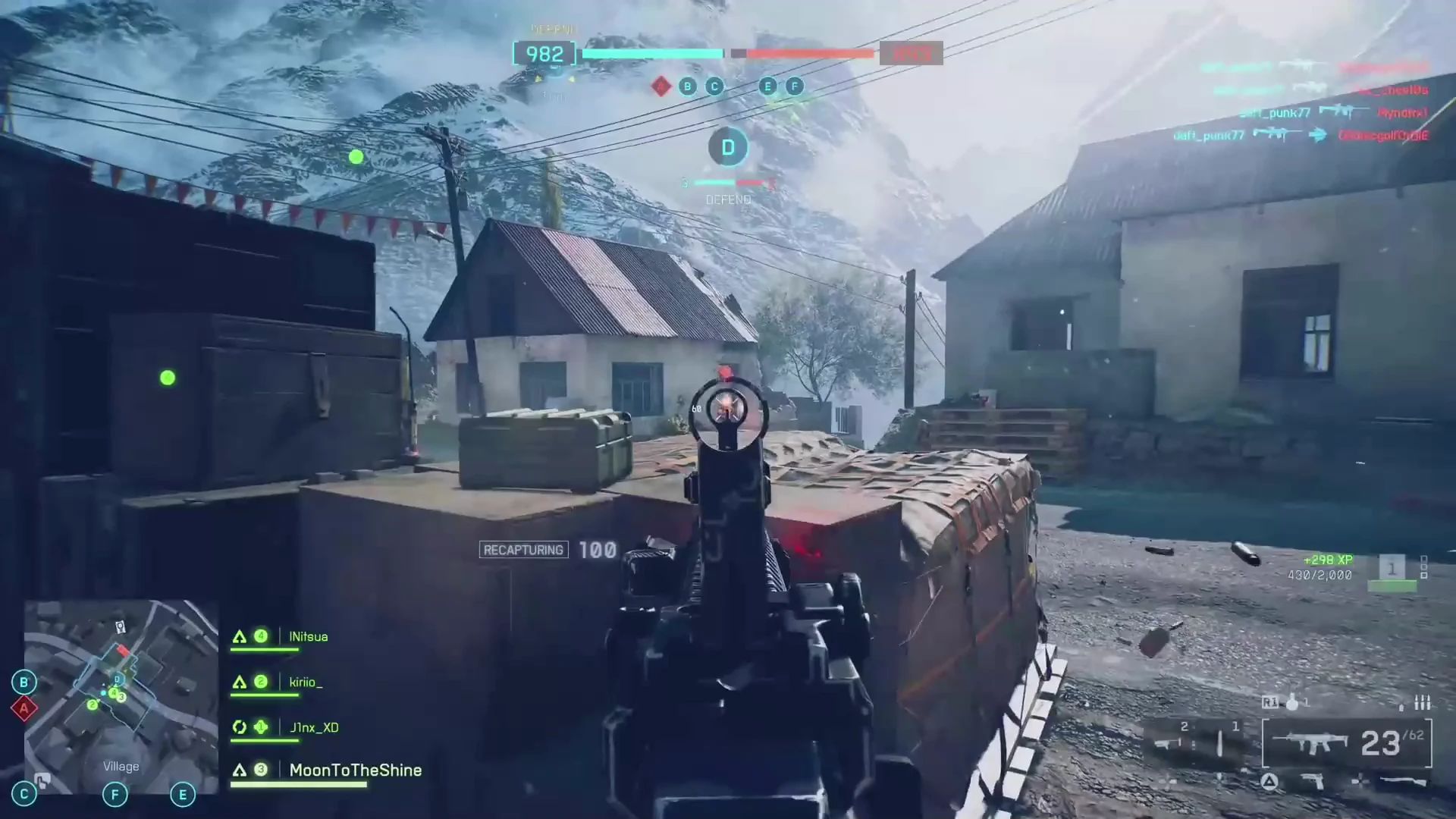 First-person combat gameplay frame from the unofficial Battlefield 6 audio redesign